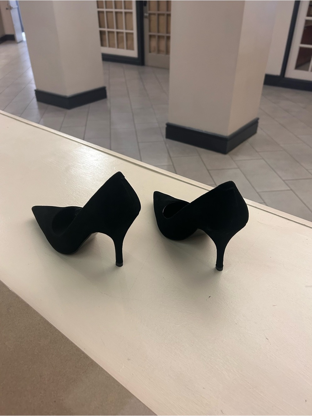 Heels Steve Madden Classic Black Suede Pointed-Toe Heels for Women - Picture 10 of 12